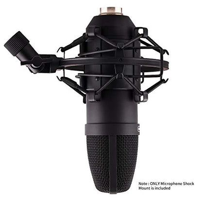 Microphone Shock Mount, Mic Anti-Vibration Suspension Shock Mount Holder Clip for 44mm-49mm Diameter Condenser Mic like MXL V67G V67i V69M V87 550 Studio 24 V76T Babybottle SL