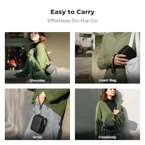 K&F CONCEPT Carrying Case for Digital Camera, Hard Shell Protective Travel Case Compatible with Ricoh GR III/GR IIIX/for Sony ZV-1 RX100/ for Canon G7X Mark III/G5X Mark II (Case Only) - color: Black