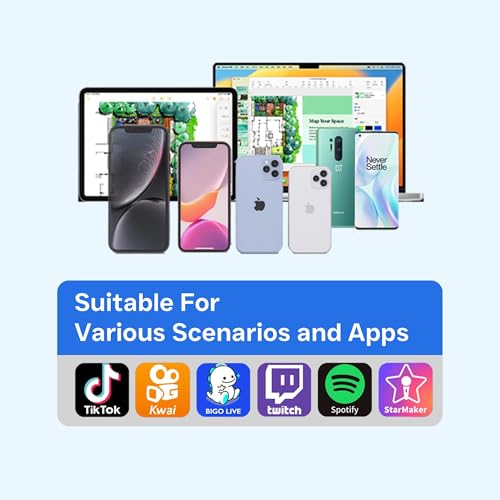 Wireless Lavalier Microphone Noise Cancelling for Android iPhone 15H Battery Life with Charging Case Lapel Micphone Wireless for Video Recording Podcast - size: USB-C&lightning