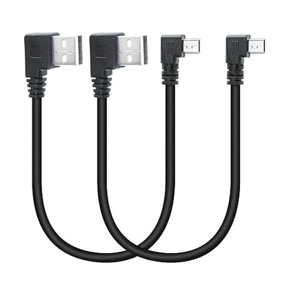 Short Mini USB Charging Cable 9inch, 90 Degree USB 2.0 A Male to Mini USB Left Angle Male Data Sync and Charge Cable, for Dash Cam, DigitalCamera, Hard Drive, MP3 Player, Phone (2Pcs) - style: 2Pcs Mini USB - Left Angle