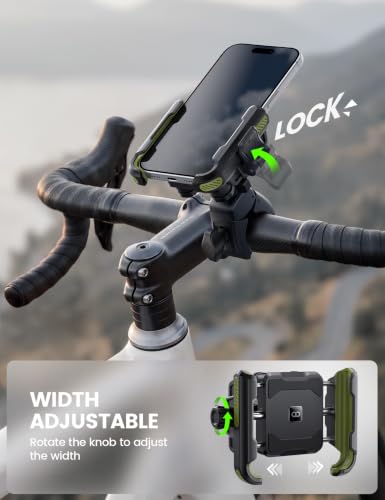 Lamicall Motorcycle Bike Phone Mount Holder for 6-7.2" Phones, Green | Upgrade Vibration Dampener, Camera Friendly - color: Green