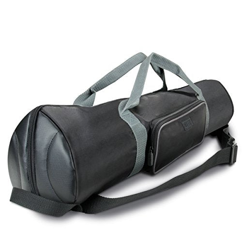 USA Gear Padded Tripod Case Bag - Holds Tripods from 21 to 35 inches - Adjustable Size Extension, Storage Pocket and Shoulder Strap for Professional Camera Accessories and Photo Carrying Needs