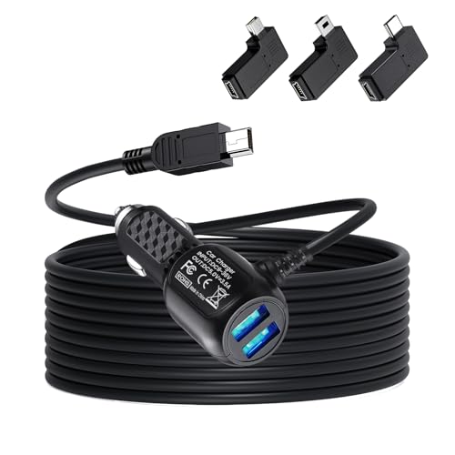 weishan 11.5ft Mini USB Charger Cable for Rexing V1 V3 V5 & Rove R2 Dashcam Rear View Mirror Camera