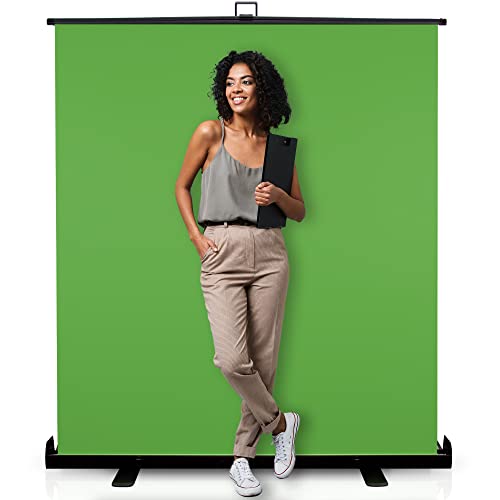 62-Inch Green Screen Backdrop – Collapsible, Portable Chroma Key Background for Streaming, Video Calls, Photography, YouTube, Zoom & Studio Setup – Wrinkle-Resistant & Easy Setup - color: Green, size: 62-Inch