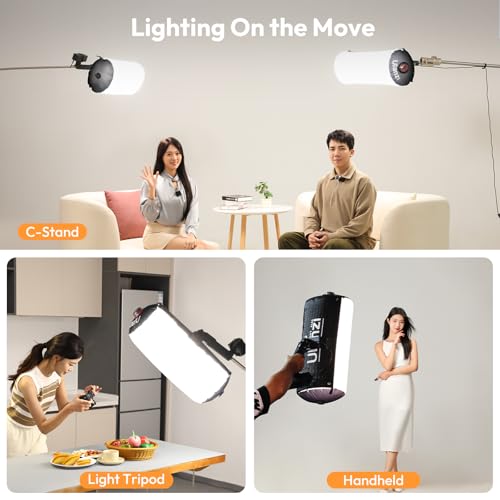 Ulanzi AL60 Inflatable Tube Light - LED Video Light Photography with Remote, 2700K-6500K CRI≥96 10 Effects Portable Photography Camera Soft Light for Game/Live Stream/YouTube(Not Adapter & Power Bank) - size: 60W