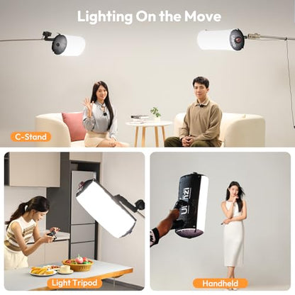Ulanzi AL60 Inflatable Tube Light - LED Video Light Photography with Remote, 2700K-6500K CRI≥96 10 Effects Portable Photography Camera Soft Light for Game/Live Stream/YouTube(Not Adapter & Power Bank) - size: 60W