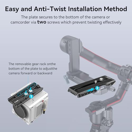 SmallRig 5" Quick Release Plate for Manfrotto-Type Designed for DJI RS 5 / RS 4 / RS 4 Pro/RS 2 / RSC 2 / Ronin-S/RS 3 / RS 3 Pro Gimbal