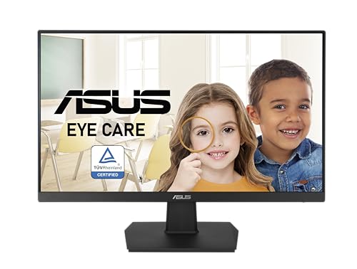ASUS 24 Inch Desktop Monitor - 75Hz, Full HD (1920x1080), IPS, Frameless, Adaptive-Sync, Eye Care, HDMI, D-Sub DVI-D - VA24EHE - style: 75hz Frameless