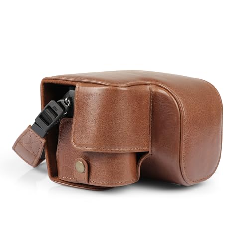 Mega Gear Genuine Leather Camera Case for Sony Alpha a6700 (16-50mm) - Stylish and Protective - Brown - color: Brown