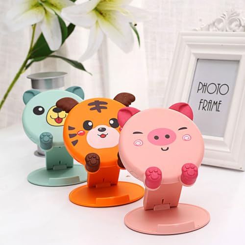 Lurrose Adjustable Folding Phone Stand 2-Pack - Compact Desktop Phone Holder with Silicone Grip for Stable Support Ideal for Home Office and Live Streaming