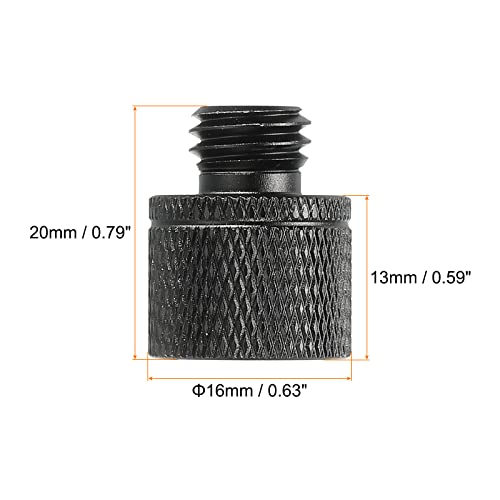 MECCANIXITY Mic Stand Adapter 3/8 Female x M10 Male Camera Screw Thread Adapter for Microphone Tripod Stand Black 2 Pack - size: M10