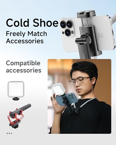 Neck Phone Holder for Recording - POV/Vlog Phone Holder, Hands Free Selfie Neck Phone Mount Chest Video Filming for iPhone 16 15 14 13 Android Phones GoPro DJI, 𝐍𝐎 Magnetic Version - size: S7PRO NO Magnetic Version