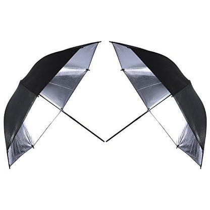Neewer® 2 PCS 33"/84cm Professional Photography Studio Reflective Lighting Black/Silver Umbrella