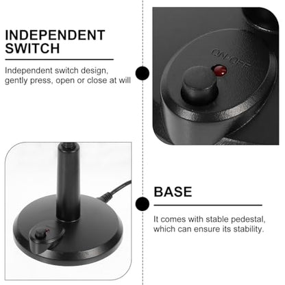 HOMSFOU USB Microphone Desktop Microphone for Computer and Laptop Adjustable Angle Mic with Stable Pedestal for Game Voice Chat Live Streaming Podcasting Computer Accessory