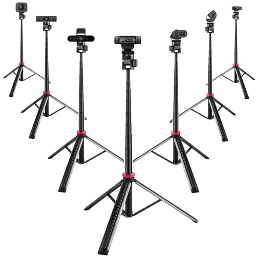 80'' Webcam-Tripod Floor-Stand for Logitech Brio-101 100 / Brio 301 300 / C920x / MX Brio 4K / C922x / C925e / Brio 500 / Brio 4K Webcams