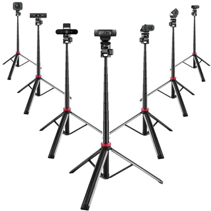 80'' Webcam-Tripod Floor-Stand for Logitech Brio-101 100 / Brio 301 300 / C920x / MX Brio 4K / C922x / C925e / Brio 500 / Brio 4K Webcams
