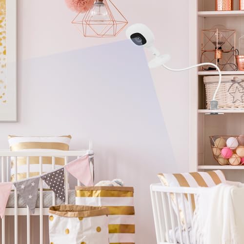 Baby Monitor Mount for Nanit Pro Smart Baby Monitor & Flex Stand, Also for Cameras with 1/4 Screw Stand, Flexible Clip Clamp Mount Adjustable Monitors Holder Without Tools or Wall Damage - size: 7.87 inch