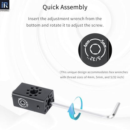INNOREL CB1 CNC Aluminum Alloy Multi-Function Cheese Handle, Cheese Grip Extension Bar Featuring Multiple 3/8" Arri Locating Holes for Camera Cage Frames, DIY Video Rigs, Any 3/8" Threaded Point - size: CB1