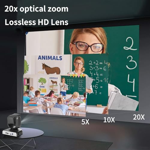 PTZ Camera with 20X Optical Zoom Full HD 1080P60fps HDMI Camera for Conference Rooms, Church Events, Streaming & Video Calls | Compatible with Zoom, Skype, OBS | Easy Setup - style: 20X 1080P HDMI/USB3.0
