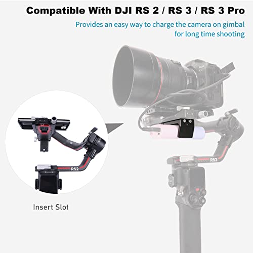 NICEYRIG Aluminum Power Bank Clamp for DJI RS 2 / RS 3 / RS 3 Pro, 50mm - 88mm Wide Range Universal Portable Charger Holder with Detachable Cold Shoe Mount for DSLR Camera, Gimbal System - 540