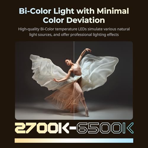 SMALLRIG RC 220B Pro 220W COB Video Light, Bi-Colour Video Light 2700K-6500K, CRI 95+ Bowens Mount Light, Support 3 Power Supply Methods, App Control for Photography and Photo Studio - color: Bi-Color