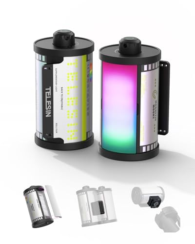 TELESIN Magnetic RGB Video Light | Cold Shoe Mount for DSLR Camera Light Photography Attachment | CRI 95 & with Soft Diffuser | Portable RGB LED Camera Light | Vlogging, Streaming, Content Creator - color: RGB