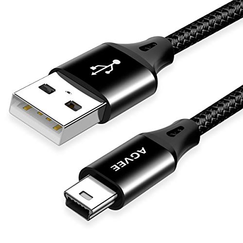 AGVEE 2 Pack 6ft Replacement for Garmin Nuvi GPS Charger Data Cable Gpsmap Charging Cord, TI-84 Plus/CE/C Silver, Blue Yeti USB Microphone/Pro Mic, for Canon IFC-400PCU/300PCU/200U, Black | For TI-84 Plus/CE/C Silver, Blue Yeti USB Microphone/Pro Mic, Can