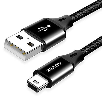 AGVEE 2 Pack 6ft Replacement for Garmin Nuvi GPS Charger Data Cable Gpsmap Charging Cord, TI-84 Plus/CE/C Silver, Blue Yeti USB Microphone/Pro Mic, for Canon IFC-400PCU/300PCU/200U, Black | For TI-84 Plus/CE/C Silver, Blue Yeti USB Microphone/Pro Mic, Can