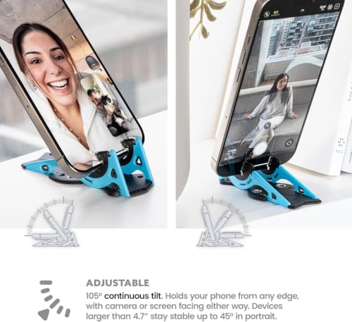 GEOMETRICAL Pocket Tripod PROv2 - Card-Size Stand, for iPhone, Alien Blue Universal Kit - color: Alien Blue