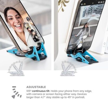 GEOMETRICAL Pocket Tripod PROv2 - Card-Size Stand, for iPhone, Alien Blue Universal Kit - color: Alien Blue