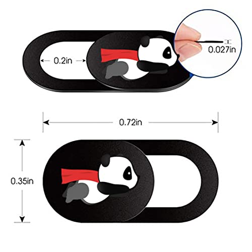 Laptop Camera Cover Slide 3 Pack Ultra Thin Slide Laptop Camera Cover for Echo Show, Computer, Tablet, Chromebook, PC - Panda - color: Panda 3