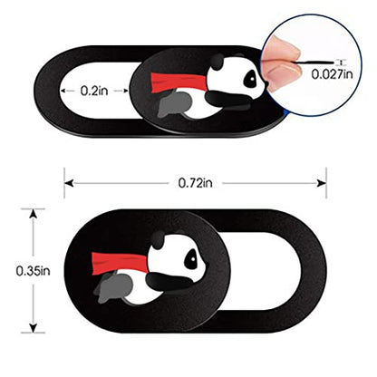Laptop Camera Cover Slide 3 Pack Ultra Thin Slide Laptop Camera Cover for Echo Show, Computer, Tablet, Chromebook, PC - Panda - color: Panda 3