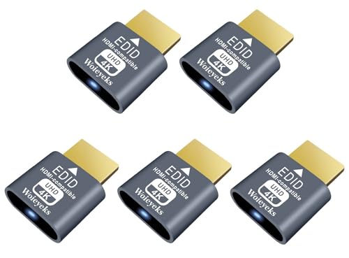4K HDR HDMI Dummy Plug,Virtual Monitor EDID Emulator, Headless Display Adapter,Supports up to 4k@60Hz,1080@120Hz (5 Pack) - size: HDMI 5 pack