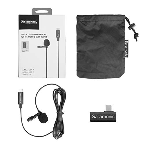 Saramonic LavMicro U3A USB-C Lavalier Microphone, Android, new iPad, Computers & More with 6.6' Cable & 90˚ Adapter for Vlogging, Interviews, YouTube, TikTok, Live Streaming - style: USB-C - 6.6'