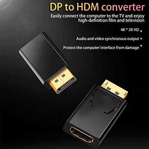 Zuya 2Pcs DisplayPort to HDMI Adapter Converter Display Port Male DP to HDMI Female HD TV Cable Adapter Video Audio for PC TV Zuya-05 0