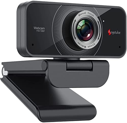 Angetube 1080P Webcam with Microphone - USB Computer Camera for Laptop/Desktop/Mac - HD PC Web Cam for Zoom/Skype/Teams/Xbox, Streaming | Video Conferencing | Calling