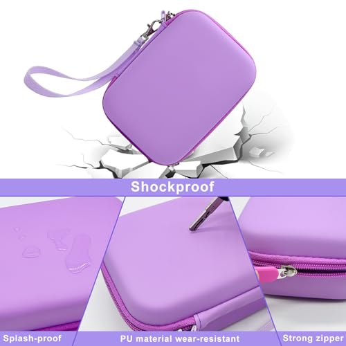 Makolle Kids Camera Case Compatible with Goopow/ESOXOFFORE Seckton/Dylanto/CIMELR Children Digital Video Camera Toys Holder for SD Card、Prints Paper、USB cable, card reader More- Purple (Box Only) - color: Purple