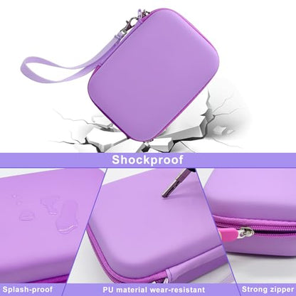 Makolle Kids Camera Case Compatible with Goopow/ESOXOFFORE Seckton/Dylanto/CIMELR Children Digital Video Camera Toys Holder for SD Card、Prints Paper、USB cable, card reader More- Purple (Box Only) - color: Purple