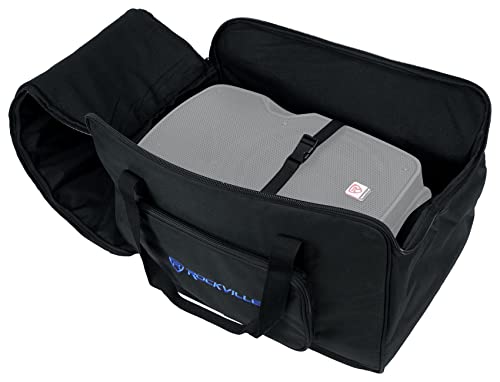 Rockville TB10 V2 Padded Speaker Bag for 10" DJ PA Speakers & Stand | Stand Holder, Interior Buckle Straps, Thick Foam Padding, Water Resistant, Dual YKK Zippers, Dual Handles - style: 10 - Inches