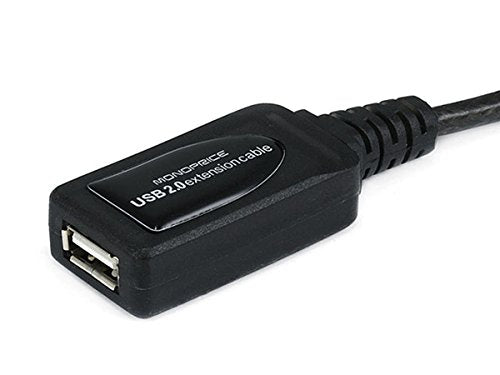 Monoprice 49ft 15M USB 2.0 A Male to A Female Active Extension/Repeater Cable (Kinect & PS3 Move Compatible Extension) (Pack of 2) - size: 1 Count (Pack of 2)