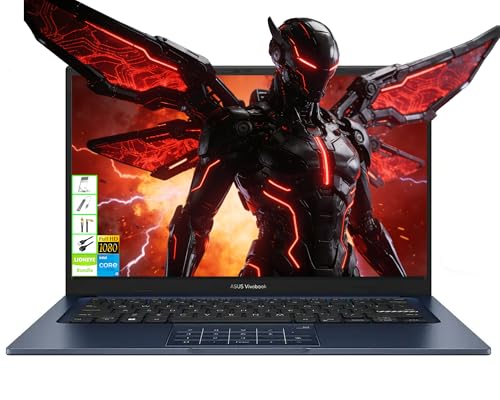 ASUS Vivobook 14" FHD Laptop, Intel Core i5-1334U (10-Core), 32GB DDR4 RAM, 2TB SSD, Privacy Webcam, 8Hr Battery, Ideal for Work, Study, Travel & Video Conferencing, Windows 11 Home, Blue, LE Bundle - color: Quiet Blue, size: 32GB RAM|2TB Storage