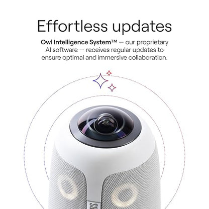 Meeting Owl 3 Premium Pack: 360-Degree, 1080p HD Smart Video Conference Camera, Microphone, and Speaker (Automatic Speaker Focus & Smart Zooming and Noise Equalizing)