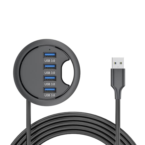 CY USB 3.0 Hub 4 Port USB 60mm Desk Grommet Splitter Dock Station Interface 5Gbps for Desktop PC - style: 4USB
