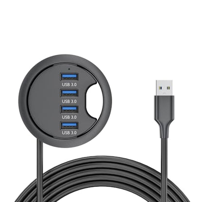 CY USB 3.0 Hub 4 Port USB 60mm Desk Grommet Splitter Dock Station Interface 5Gbps for Desktop PC - style: 4USB