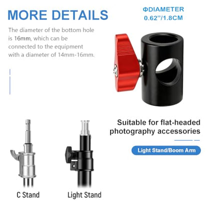 Rapid Adapter Convert with 1/4" Screw Hole, Multi-Functional Light Stand Tip Adapter Fits for Studio Monitor Stand, Camera Mount, Photo Studio Photography Light Stand