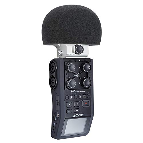 YOUSHARES H6 Windscreen Microphone Wind Foam, Pop Filter Wind Covers for Zoom H6 Portable Handy Recorder - color: FurFoamKit