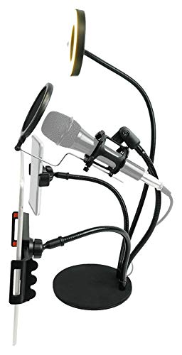 Technical Pro Conference Room/Work From Home Desk Light w/Mic+Phone+Tablet Stand