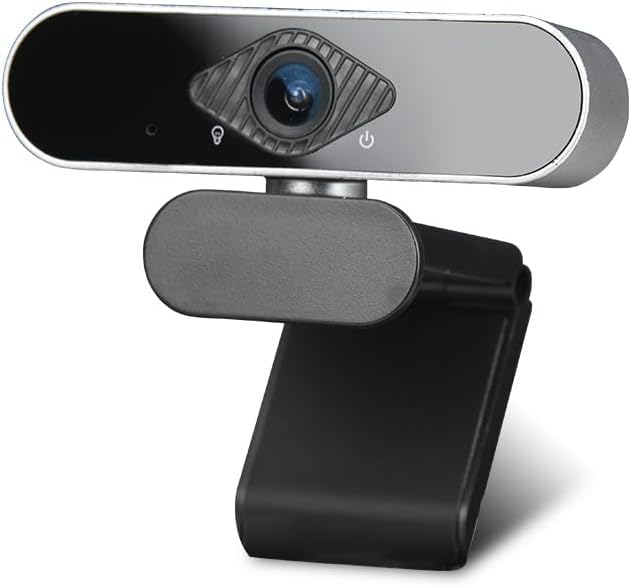 Webcam with Microphone Camera pc cam, 1080p HD Mini Facecam Video Conferencing, 360° Adjustable USB Web Cam Plug&Play for Conference Live Streaming Recording