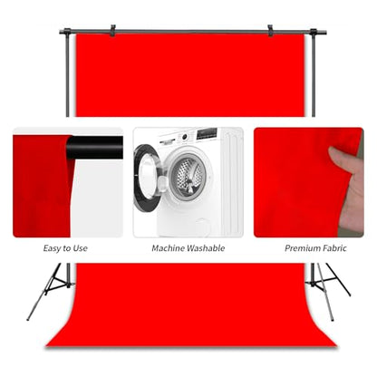 Red Photography Backdrop Studio Photography Film & Television Portraiture Interview Programs Product Display Home Videos Parties Exhibition Halls Wedding Backdrops 5x7FT - color: Red, size: 5x7FT