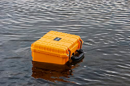 MEIJIA Portable All Weather Waterproof Camera Case With Foam,Fit Use of Drones,Camera,Equipments,Pistols,15.98x12.99x6.85inches - color: Yellow